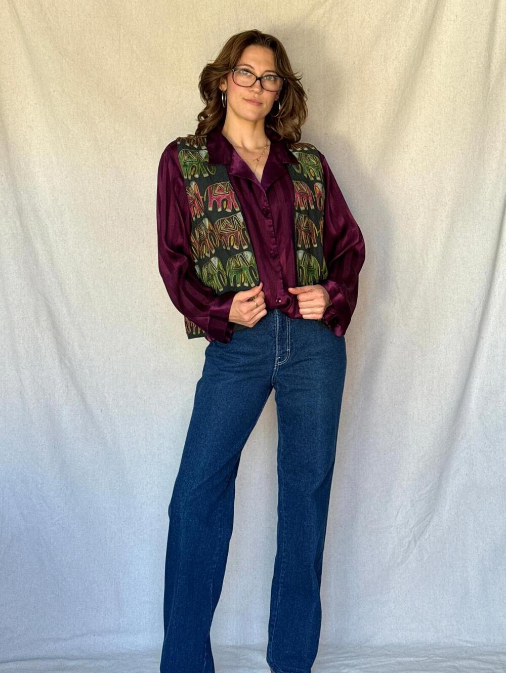 80s Dark Wash High Rise Brittania Jeans - Picture 11 of 16